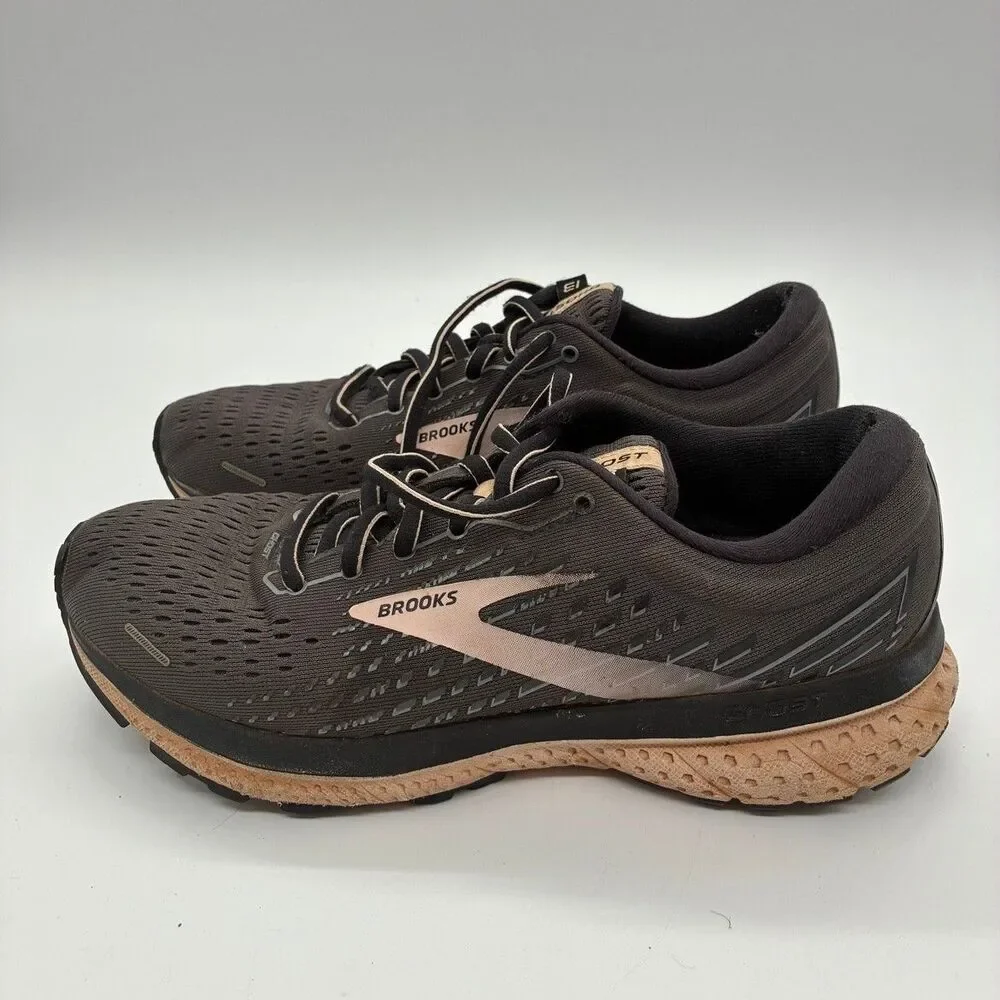 Brooks Ghost 13 Womens 7.5 Black Gray Running Shoes DNA Loft Pre Owned